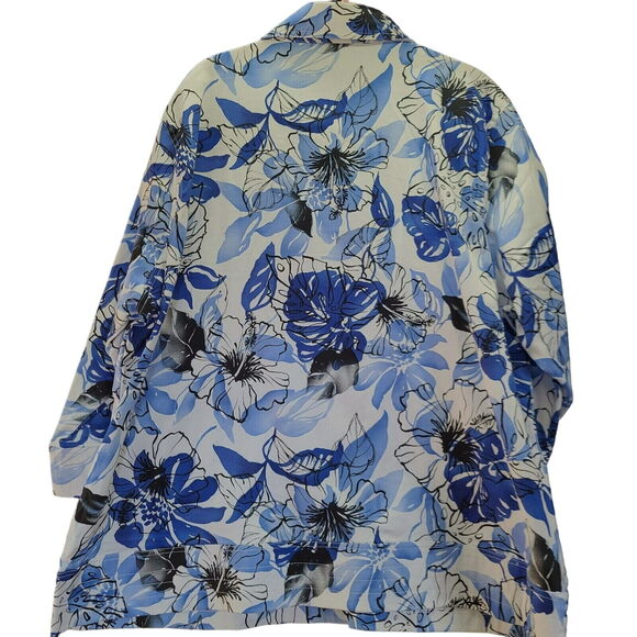 Sportelle Womens Light Wait Jacket Multi-Color Size 2X Cotton Blend Button Up - Picture 2 of 14